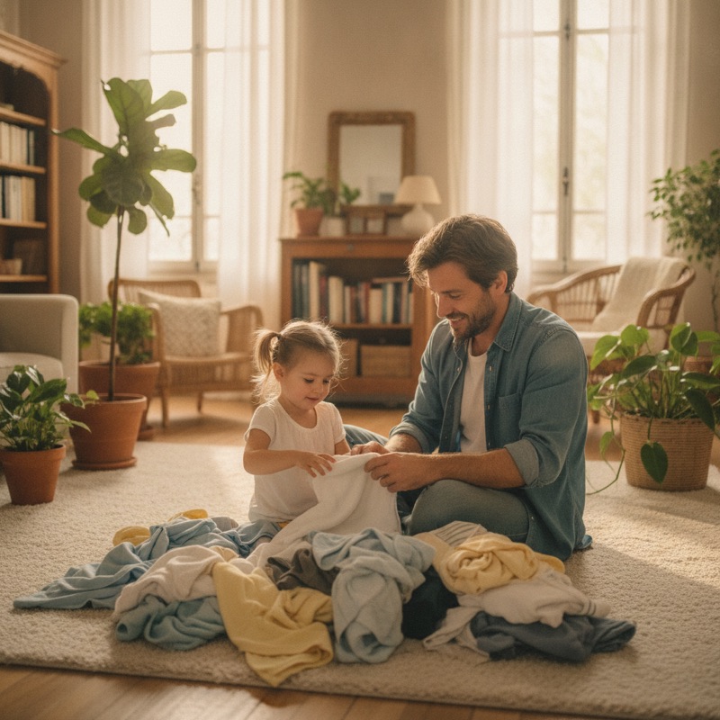 Une famille à la maison