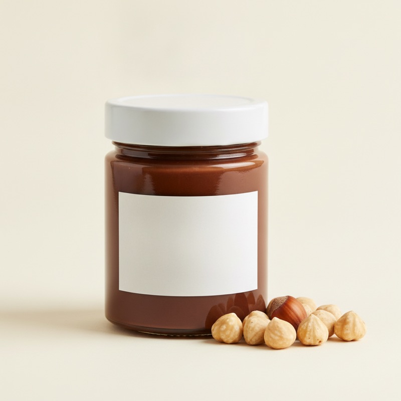 Un pot de pâte à tartiner aux noisettes, sans marque